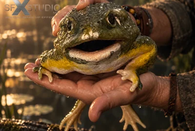 Animatronic Cane Toad frog rental