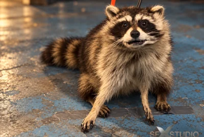 Animatronic Raccoon puppet rental